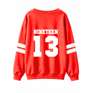 Custom Delta Sigma Theta Sorority Breathable Varsity <b>Sweatshirt</b> with Embroidered Logo on Front red White full Sleeve for Female - Product Image 4