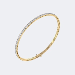 Luxury Round Brilliant Cut Lab Grown Diamond <b>Bracelet</b> For Women Sterling <b>Silver</b> Wedding Anniversary Jewelry Modern Fine Gift - Product Image 1