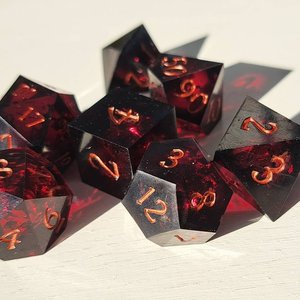 High Quality Polyhedral Resin Handmade Balanced Durable Eco-Friendly 7-Piece Gaming <b>Dice</b> <b>Set</b> Tradebyd - Product Image 1