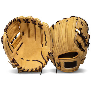 Gants de baseball professionnels en cuir véritable pour l'entraînement en terrain intérieur et extérieur, gants de sport souples et durables - Product Image 1
