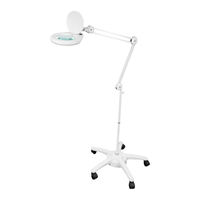 Lampe de sol grossissante LED à 5 dioptries réglables, lampe grossissante pour esthéticienne, salon de beauté, extension de cils, soin des ongles