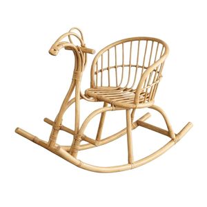 Hot Sale Horse Rattan Rocking <b>Chair</b> Children Furniture Nursery Room Durable Handcrafted Toddler Seat Wholesale <b>Cheap</b> Price Sale - Product Image 1