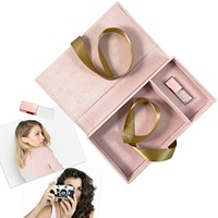 Suede Photo USB Box Revêtement UV Mat Brillant Laminage Gaufrage Feuille D'argent-Papier Carton Matériel Feuille D'or Bougie De Disparition