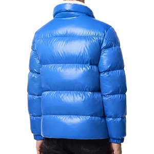 High Wholesale Outdoor Light <b>Warm</b> Duck Custom Logo Canvas Black Winter Windproof Bubble Filled Down Jackets for Man High Quality - Product Image 2