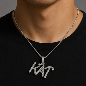 Collier unisexe style hip-hop en or massif 10K avec plaque nominative personnalisée, pendentif bling-bling en moissanite et diamant, cadeaux personnalisés - Product Image 2