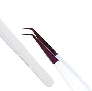 แหนบปลายแหลมสแตนเลสสำหรับต่อขนตา ยี่ห้อ Private Label สำหรับงานเสริมความงาม - Product Image 1