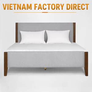 โรงงานผลิตเฟอร์นิเจอร์ OEM/ODM สำหรับร้านค้าปลีก เตียงไม้ดีไซน์ปรับแต่งได้ เฟอร์นิเจอร์ห้องนอนสไตล์มินิมอล เตียงไม้โอ๊คแท้ - Product Image 1