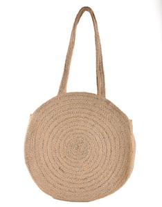 Jute Bohemian <b>Handbag</b> Women's <b>Summer</b> Beach Travel Bag Solid Pattern Open Closure Eco-Friendly 2-2.9L Capacity Shoulder Strap - Product Image 5