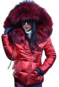 เสื้อแจ็คเก็ตบุนวมหนาอบอุ่นคอตั้งกันน้ำกันลมสำหรับผู้หญิงเสื้อพาร์กาปกติสำหรับฤดูหนาว - Product Image 3