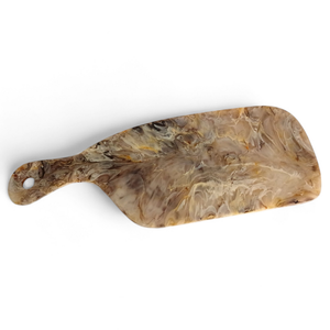Planche à découper décorative unique en résine, planche à charcuterie avec poignée – Écologique, compatible lave-vaisselle, forme personnalisée, accessoire de cuisine - Product Image 1