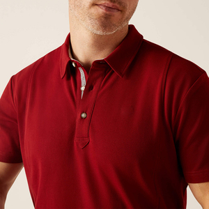 Polo de manga corta con cuello vuelto para hombre, capa base para equitación, hecho a medida, MOQ bajo, camisetas y tops de ropa ecuestre - Product Image 6