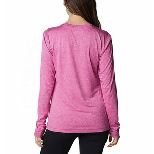 Camisetas de Manga Larga Tejidas Ecológicas para Mujer, de Alta Calidad, Secado Rápido, Antiarrugas, de Poliéster, para Verano, Nueva Moda - Product Image 4