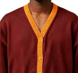 Winter School College Varsity Knit Acrylic Thick Double Breasted Breathable Quick Dry <b>Cardigan</b> Sweater Embroidered University - Product Image 4