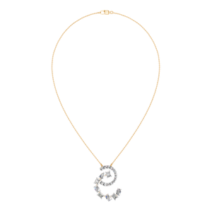 Collier pendentif en diamant naturel pour femme, or 14K/18K, plaqué or rose, taille émeraude ovale en spirale, or blanc 1.66 - Product Image 1