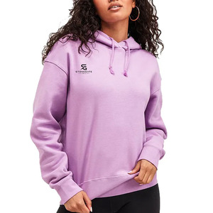 Sweat-shirt à capuche oversize pour femme en molleton de coton respirant, manches longues, coupe décontractée, style streetwear, chaud pour l'automne et l'hiver, séchage rapide - Product Image 6