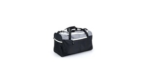 Bolsa Deportiva de Poliéster con Cierre de Cremallera, Negra y Gris, para Ejercicio, Fitness, Viajes, Impermeable, con Compartimento para Zapatos - Product Image 5