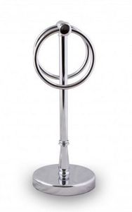 Compact Stainless Steel Single Arm Towel Rack Freestanding Holder Bathroom Organizer <b>Tabletop</b> Modern Durable Structure - Product Image 4