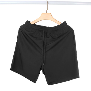 Shorts décontractés amples pour hommes grandes tailles, en toile polyester/coton, taille mi-haute avec cordon de serrage, longueur genou - Product Image 5