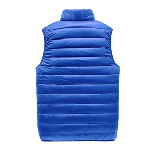 Hot Sale Montane Gilet <b>Vest</b> <b>For</b> <b>Men's</b> Blue Down Puffer <b>Vest</b> Stand Collar Zipper Front Winter Warm Casual Outerwear - Product Image 2