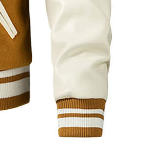 Chaqueta de invierno estilo Letterman para hombre, informal y urbana, con un look moderno, ajuste cómodo, perfecta para viajes, uso diario y conjuntos de estilo urbano. - Product Image 4