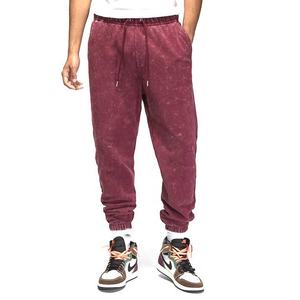 Pantalon de jogging de gym pour hommes personnalisé, délavé à l'acide, taille haute, coupe ajustée, pantalon de survêtement de sport et de course, fabriqué à partir de tissu 100% en coton et nylon - Product Image 1