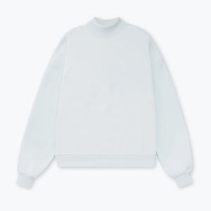 Sweat-shirt long et ample pour femme, col montant, en coton épais, chaud, à séchage rapide, doux, en polaire brossée, décontracté, anti-boulochage, respirant - Product Image 1