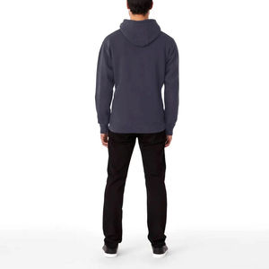 Sweat à capuche ample à fermeture éclair intégrale en mélange de coton, imprimé sérigraphié, brodé, teint, perlé, uni, streetwear d'automne, Pakistan - Product Image 3