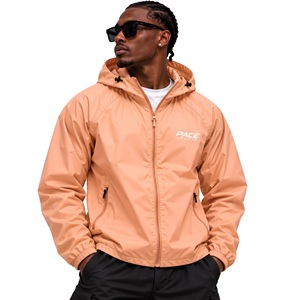 <b>mens</b> silver grey windbreaker <b>jacket</b> lightweight water repellent nylon zip up gym <b>running</b> sports coat streetwear shell tops out - Product Image 3