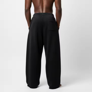 Pantalones de chándal anchos de algodón con logo personalizado para hombre, de felpa francesa, de corte recto, estilo jogger, acampanados, holgados, OEM - Product Image 2