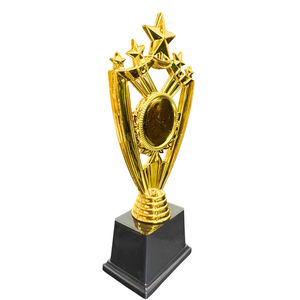 Trofeo de Lujo con Estrella Dorada, Premio de Campeonato Premium con Diseño de Múltiples Estrellas y Base Negra Elegante para Deportes - Product Image 2