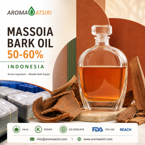 น้ำมันเปลือกไม้มาโซย่า AROMA ATSIRI บริสุทธิ์ 50-60% น้ำมันหอมระเหยกลั่นด้วยไอน้ำจากอินโดนีเซีย กลิ่นหอมแบบไม้ สำหรับอโรมาเธอราพี - Product Image 1