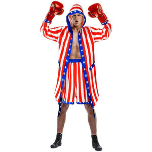 Disfraz de Boxeo para Hombre Adulto, Conjunto de Bata de Boxeo para Noche de Combates y Eventos Temáticos, Venta al Por Mayor - Product Image 3