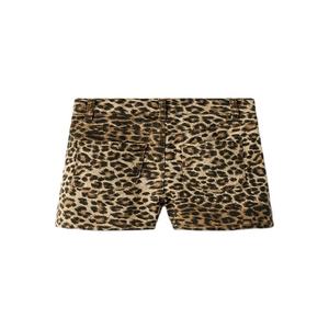 Shorts d'été écologiques respirants en sergé pour enfants, taille haute ajustable, imprimé intégral, décontractés pour filles, avec poches avant et arrière - Product Image 2