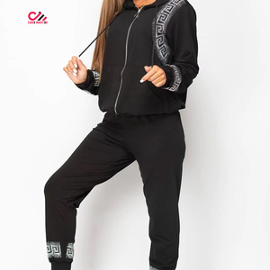 Customized Logo Hooded Casual Women Tracksuits High Quality 100% Cotton with New Design Solid Pattern Winter <b>Sweating</b> <b>Top</b> - Product Image 5