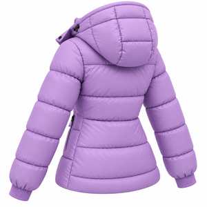 Chaqueta Acolchada Personalizada para Mujer, Ropa de Invierno, Chaqueta con Capucha, Chaqueta Acolchada con Cuello Alto, Color Sólido, Chaqueta Acolchada Personalizada para Mujer - Product Image 4