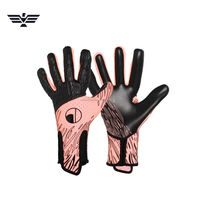Guantes de Portero de Fútbol Profesionales de Látex, Dedos Completos, Antideslizantes, Transpirables, Cierre con Cordones, Unisex, Negro y Amarillo