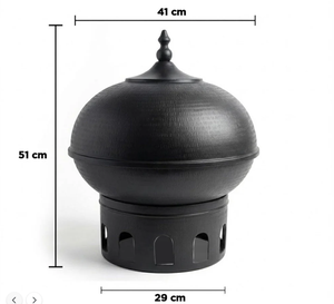 New Arabic Style Cookware Food Warmer Hammered Design <b>Buffet</b> <b>Server</b> Wedding Tabletop With Black Finish Tealight Stand Casserole - Product Image 3