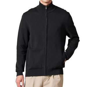 Cardigan en coton tricoté pour homme, coupe ajustée, avec fermeture éclair - Product Image 6
