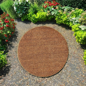 Real Coconut Coir Woven Braided Loop Pile Tufted Eco-Friendly Floral Non-Slip <b>Thin</b> Entryway Door Mat <b>Rug</b> - Product Image 2