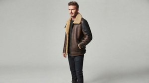 Chaqueta de aviador para hombre, estilo shearling, forrada con piel cálida, informal, para invierno, con cierre de cremallera, fabricación personalizada - Product Image 2