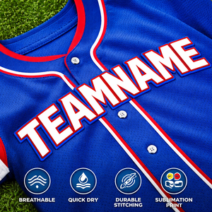 Uniforme de Béisbol Personalizado para Equipos y Ligas, de Secado Rápido, Transpirable, 100% Poliéster, con Nombre y Número del Jugador Bordados - Product Image 3