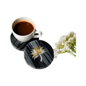 Elegant Shell Inlay <b>Drink</b> <b>Coasters</b> for Home Decor - Product Image 3