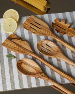 Ustensiles de cuisine en bois, ustensiles de cuisine de qualité supérieure, cuillère en bois personnalisée, ensemble de cuillères en bambou - Product Image 1