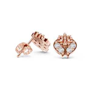 Boucles d'oreilles pendantes en or 14 carats avec perle naturelle et diamant CZ pour fête. - Product Image 2