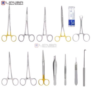 Juego de Instrumentos Quirúrgicos Veterinarios de Acero Inoxidable de 15 Piezas para Esterilización Felina, Fuente de Alimentación Manual, Kit Quirúrgico para Cirugía de Gatos - Product Image 2