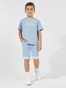 Custom Summer Kids Boys Clothing Cotton and <b>Linen</b> Short Sets Toddler Clothes Wholesale Children T-shirt Shorts <b>Two</b>-<b>piece</b> Set - Product Image 4