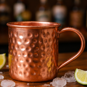 Bright Tamra Authentic Ayurvedic Hammered <b>Copper</b> <b>Mug</b> With Handle Eco-Friendly Drinkware Home Use Vintage Style Drinkware - Product Image 1