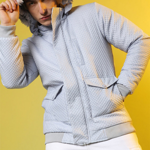 OEM Custom Men Plus Size Winter Quilted <b>Jacket</b> Waterproof Windbreaker Zipper Hoodie Embroidered Casual Snow Wear puffer hiking - Product Image 6