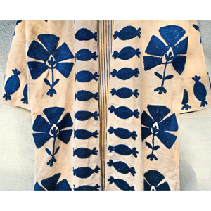 Manteau long de style kimono en velours Suzani fait main, grande taille, hiver, broderie écologique - Product Image 5