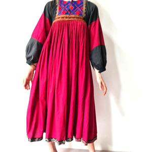 Vintage ethnique Kuchi robes Afghan/Pakistan traditionnel fête porter dentelle paillettes multicolore traditionnel Kuchi bouton naturel - Product Image 2